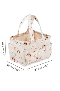 Bolsa organizadora multiusos para el cuidado del bebé y mamá de poliéster duradero con compartimentos para necesidades hospitalarias y de bebés - Product Image 4