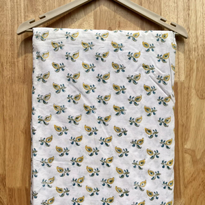 Tela de algodón estampada a mano Sanganeri NBPF007 tela hecha a mano de madera Natural con estampado de bloque indio - Product Image 1