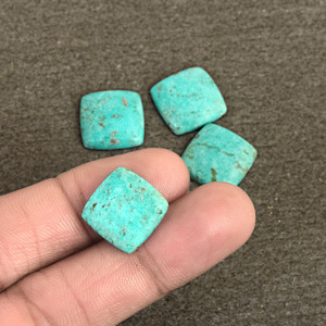 Pierres précieuses naturelles en turquoise de l'Arizona, taille personnalisée, forme carrée, cabochons pour la fabrication de bijoux, pierres précieuses faites à la main - Product Image 5