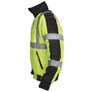 Ropa de trabajo de invierno de alta visibilidad personalizada chaquetas de seguridad reflectantes para hombre lona frontal con capucha impermeable transpirable construcción seguridad vial - Product Image 5