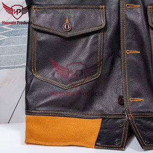 Premium Quality Stylish Flight Bomber Leather <b>Jacket</b> for Casual Winter Fashion - Unisex <b>Men's</b> Wear, <b>Long</b> Sleeve Warmth - Product Image 4