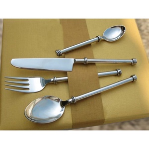 Custom Logo Mirror Shine Stainless Steel Cutlery <b>Set</b> with Long Handle Rose Gold Plated Dinner Tableware <b>Knife</b> <b>Spoon</b> <b>Fork</b> <b>Set</b> - Product Image 3