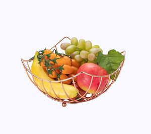 Luxury Design Superior Quality Unique Style Metal Iron Finishing Basket Customized Shape Food Storage Fruit Basket - Product Image 2