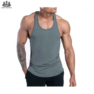 Débardeurs sans manches en tricot décontractés pour hommes, de haute qualité, extensibles dans 4 directions, respirants, à séchage rapide, dos nageur, vêtements de sport pour la salle de sport - Product Image 1