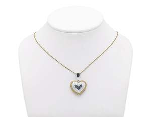 จี้หัวใจเย็นสุดอินเทรนด์พร้อมเพชรโมอิสสีขาวเครื่องประดับฮิปฮอปสร้อยคอของขวัญ - Product Image 2