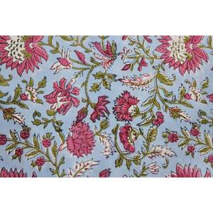 Mantel Rectangular de Algodón y Lino 100% con Estampado Floral Hecho a Mano en India, Multicolor, 60*90 Pulgadas, para Uso Doméstico y Hotelero - Product Image 4