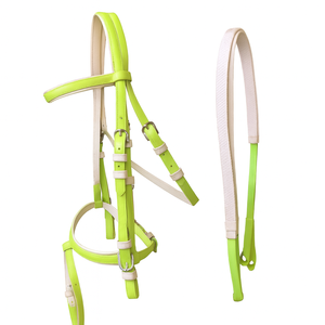 Bridon et Licol Équestre de Haute Qualité en Cuir PVC Imperméable avec Rênes et Logo Personnalisé, Caractéristiques de Sécurité pour l'Équitation - Product Image 1
