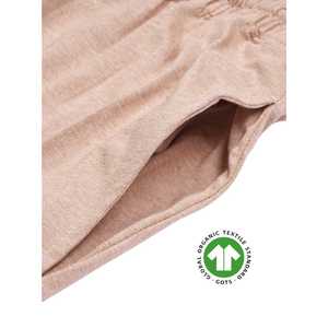 <b>Men</b> Organic Heirloom Brown Jogger Pants Undyed Heirloom Cotton, 5.4 oz Jersey, Breathable with <b>Stretch</b> Waistband and Ribbed Leg - Product Image 2