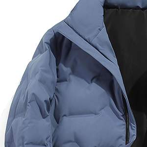 Fabricant OEM au Pakistan, vestes matelassées streetwear personnalisées, imperméables, pour hommes, manteau matelassé d'hiver, col montant, fermeture éclair - Product Image 4