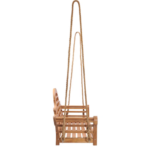 Fabyan ClassicPattern Porche Lit Balançoire Design Moderne Teck Bois Meubles D'extérieur pour Salon Cour Hôtels Parcs Patios - Product Image 5