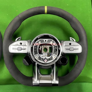 Boutons DOS OLED et poignées complètes en Alcantara <span class=keywords><strong>Volant</strong></span> pour Mercedes <span class=keywords><strong>AMG</strong></span> W205 W212 W213 X217 W217 Classe W221 W222 S63 <span class=keywords><strong>CLA</strong></span> GLE - Product Image 1