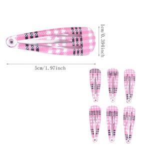 กิ๊บติดผมโลหะพิมพ์ลายสีลูกกวาด 6 ชิ้น <span class=keywords><strong>ชุด</strong></span>กิ๊บติดผมน่ารักสำห<span class=keywords><strong>รับ</strong></span>เด็กผู้หญิงและเด็กเล็ก อุปกรณ์เสริมผม - Product Image 2