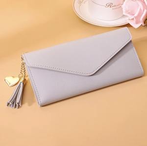 Femmes grande capacité logo personnalisé multicolore fermeture éclair carte ouverte pince à billets sac à la mode Offre Spéciale porte-monnaie gland mode portefeuilles - Product Image 1