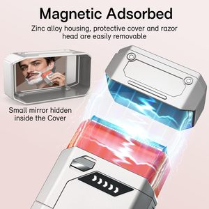 Rasoir Électrique Compact Rechargeable USB-C pour Hommes, Rasoir à Grille Étanche IPX7, Kit de Toilettage Portable pour le Visage, Idéal pour les Voyages - Product Image 3