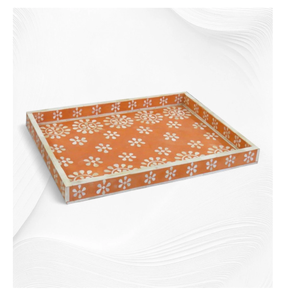 Plateau de console en incrustation d'os artisanal de qualité supérieure Plateau décoratif fait main exquis et vente au meilleur prix - Product Image 1