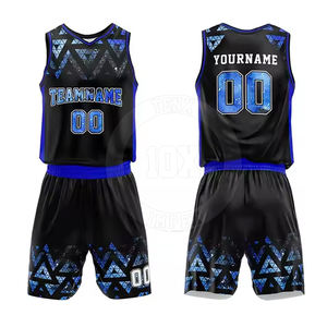 Uniforme de basket-ball professionnel matériau durable polyester fait anti-rides hommes uniformes de basket-ball - Product Image 1