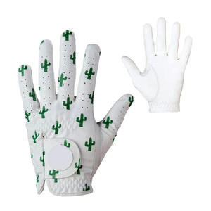 Offres Spéciales Gants de golf avec logo personnalisé Cabretta de qualité supérieure pour hommes Gants de golf à coupe durable avec impression par sublimation camouflage au meilleur prix - Product Image 1