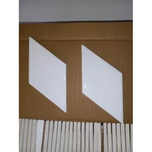 MARAZZI LuxeCraft Carrelage mural en céramique blanche brillante losange 3 "x 6" Set 4 pour salon intérieur Firebrick Pocelain - Product Image 1