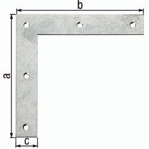 Steel <b>Corner</b> <b>Bracket</b> 160x160mm 30mm Wide 3mm Thick Sendzimir Galvanized GAH-Pack of 10 - Product Image 1