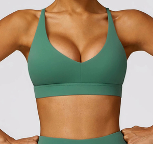 Womens Y <b>Back</b> Padded High Support Sports <b>Bra</b> <b>Strapless</b> Front Butter Soft <b>Low</b> for Workout Yoga Pilates Walking - Product Image 4