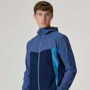 Chaquetas cortavientos de dos tonos de moda para hombres, chaquetas ligeras impermeables y transpirables para ropa informal y atlética - Product Image 2