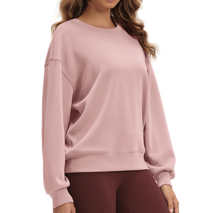 เสื้อกันหนาวแบบถักสำหรับผู้หญิงเสื้อสเวตเชิ้ตลำลองสตรีทแวร์โชว์ไหล่แบบมืออาชีพมีฮู้ดระบายอากาศเป็นมิตรกับสิ่งแวดล้อม - Product Image 3