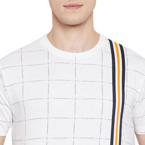 เสื้อยืดคอกลมสำหรับผู้ชายผ้าคอตตอนระบายอากาศแห้งเร็วมีลายตัวอักษร - Product Image 5