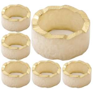 Ronds de serviette en résine de luxe aux motifs cristallins et conçus pour compléter la vaisselle et les accessoires de table haut de gamme - Product Image 1