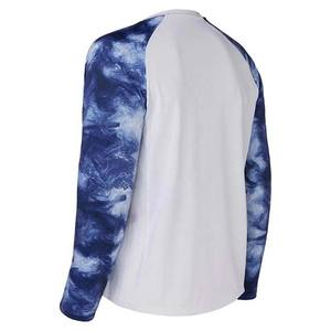 UPF50 + Secado rápido Transpirable Poliéster Spandex O-cuello Ropa deportiva de pesca para hombres Camisa de manga larga con patrón impreso - Product Image 3