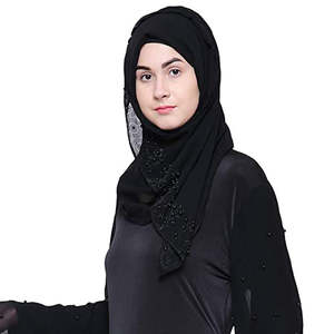 Wholesale Dubai Latest Fashion Tudung Arabic Islam Malaysia Muslim <b>Scarf</b> Georgette Plain Bubble Chiffon Hijab for Women - Product Image 3