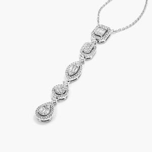 Collar de tenis de moissanita para mujer con una cadena fina elegante y una construcción sólida de plata 925 con brillo brillante - Product Image 3