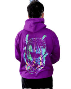 Sudadera con capucha unisex personalizada Sun Fade Puff Print Sudaderas con capucha de lana de gran tamaño para hombre - Product Image 3