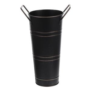 Florero de hierro con construcción fuerte y artesanía decorativa para un uso duradero en interiores rústicos y clásicos - Product Image 4