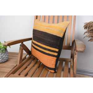 หมอนอิงลายสก็อตสีส้มอ่อนขนาด18X18นิ้วลายทอสไตล์วินเทจไม่ลื่นเป็นมิตรกับสิ่งแวดล้อมถอดออกและซักได้ - Product Image 3