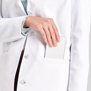 Blouse de laboratoire professionnelle pour médecin, blouse blanche pour usage hospitalier, design élégant à manches longues, unisexe, en polyester/coton - Product Image 6