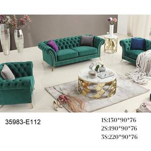 35983-E88 Juego de sofás ligeros de acero inoxidable de lujo - Product Image 4