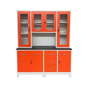 <strong>Free</strong> <strong>Standing</strong> Steel Hutch Buffet <strong>Cabinet</strong> with Storage <strong>Kitchen</strong> Furniture Metal <strong>Kitchen</strong> Pantry <strong>Cabinet</strong> Armoire Cuisine Metal - Product Image 1