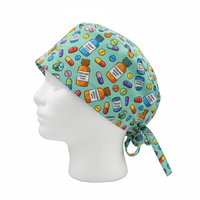 Chapeau chirurgical médical confortable en polyester et élasthanne pour usage hospitalier, couleur et logo personnalisés, casquette d'infirmière absorbant la transpiration