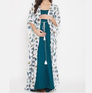 Col montant manches longues vêtements pour femmes vêtements de grossesse robes de maternité robe skiny respirant femmes robe de maternité - Product Image 6