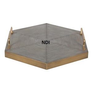 Bandeja de servidor de alimentos de Metal de la mejor calidad, Decoración de mesa de cena de Hotel en casa, bandeja de servicio con acabado personalizado - Product Image 1
