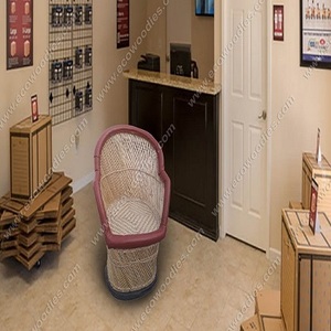 Fabricant de chaises en rotin de bambou Chaise Sarkanda en bambou beige écologique Chaise au design élégant pour le salon et le jardin - Product Image 1