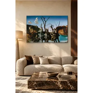 Impression sur toile Fida Salvador Dali Cygnes reflétant des éléphants - Product Image 2