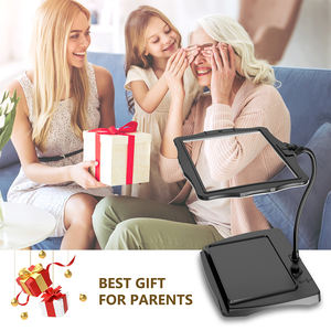 Loupe de table détachable blanche avec 48 LED, grossissement 1,8X, loupe éclairée pour la lecture, loupe de table de bureau - Product Image 6