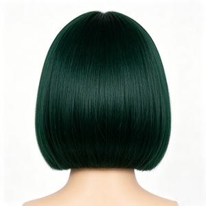 Dark Green Middle Part Bob <b>Wig</b> Human Hair <b>Lace</b> <b>Front</b> <b>Wig</b> for Women Straight Short Bob <b>Wig</b> Dark Green Human Hair <b>Wig</b> Daily Par - Product Image 4