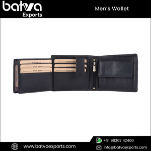 Cartera Vintage de diseñador plegable para hombre de alta calidad, piel auténtica Nappa de cabra, protección RFID larga, Forro corto elegante de algodón - Product Image 4