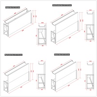 Mécanisme de lit Murphy horizontal Queen Size avec porte, sans armoires de rangement intégrées, pour conception d'agencement