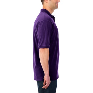 Chemises de golf pour hommes de haute qualité avec poche, style décontracté chic, logo personnalisé imprimé ou brodé, en coton et polyester, motif uni, tricoté - Product Image 2