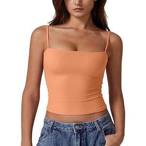 Camiseta sin mangas para mujer, camisetas sin mangas a la moda para mujer, camisetas sin mangas de Color puro de gran oferta de verano, ropa superior - Product Image 1