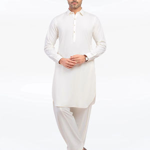 Salwar Kameez tendance pour hommes pakistanais, tenue traditionnelle musulmane élégante, coupe classique, idéale pour les mariages, l'Aïd, le bureau et les fêtes. - Product Image 1