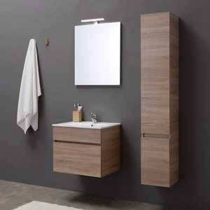 Shanghai Oak 60cm <b>Wall</b>-Hung Bathroom Cabinet with Drawer <b>Mirror</b> Washbasin Bathroom <b>Sets</b> - Product Image 1